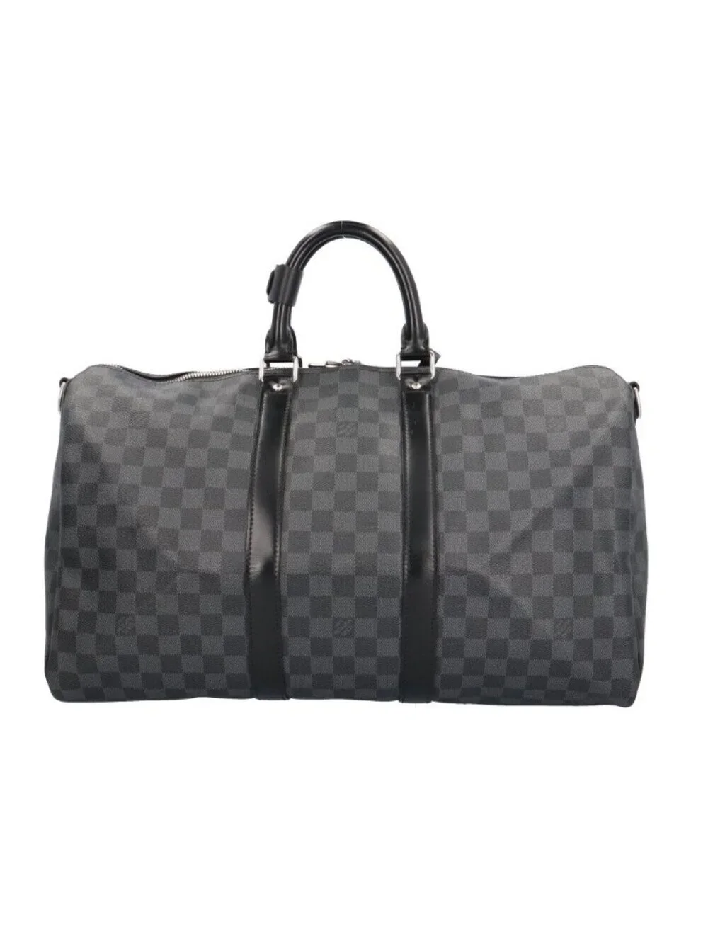 Louis Vuitton Keepall Bandouliere 45 Damier Graphite Boston Bag Canvas Black